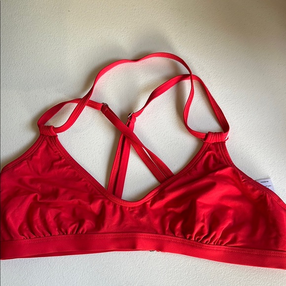 Athleta Bold Red Strappy Bralette - Picture 1 of 3